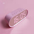 mooas Pop Mirror LED Alarm Desk Clock, LED Clock, Alarm/Snooze, Temperature Clock (Pink)