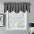 Blackout Scalloped Velvet Curtains Valance - Elegant Home Decor Rod Pocket Top Tier Curtains Thermal Insulated Energy Efficient Drapes for Kitchen / Basement, Grey, W52 x L18-inch, 1 Panel