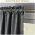 Blackout Scalloped Velvet Curtains Valance - Elegant Home Decor Rod Pocket Top Tier Curtains Thermal Insulated Energy Efficient Drapes for Kitchen / Basement, Grey, W52 x L18-inch, 1 Panel