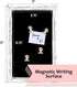 TenXVI Designs 11"x17" Magnetic Chalkboard Sign - Remove Legs to Vertically or Horizontally Hang or Stand - Perfect for Kitchen Countertop, Tabletops, Weddings, Home Decor - White