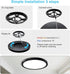 LED Flush Mount Ceiling Light Fixture, Daylight White 5000K, 9 Inch 18W, 1800 LM, Black Modern Ceiling Lamp, Flat Round Ceiling Lighting for Bedroom Closet Stairwell Hallway Kitchen