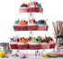 Acrylic Cupcake Stand, Clear Dessert Tower Holder Display with Base for Wedding, Party, Baby Shower, 3 Tier Round, Transparent