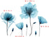 M ACHOOSE Blue Flower Wall Decals Wall Stickers Peel and Stick Removable Decal Stick DIY Wall Art Murals Home Wall Decor for Bedroom Living Room Classroom Office Wall Decaoration