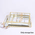 BEYST Glass Mirror Storage Tray, Rectangle Dressing Table Makeup Tray with Gold Wire, Jewelry Perfume Organizer for Vanity, Dresser, Bathroom, Bedroom