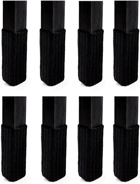 Small/Black- NancyProtectz Patented with Rubberized Grips/Chair Leg Hardwood Floor Protector. The Original Furniture Sock