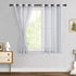 Hiasan Grey Sheer Curtains for Bedroom with Tiebacks, Light Filtering Semi Transparent Airy Voile Grommet Window Curtains for Living Room, Kids' Room, Nursery, W52 x L54, 2 Drape Panels