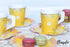 2 x 24 PACK Biasdo Paper Tea Party Decorations, 24 Drink Cups with Handles and Matching Dessert Saucer Plates for Baby and Bridal Shower Decor, Birthday Party, Event Hosting, Bright Yellow