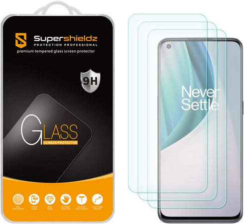 (3 Pack) Supershieldz Designed for OnePlus Nord N10 5G Tempered Glass Screen Protector, Anti Scratch, Bubble Free