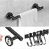 Bathroom Towel Bar, 2 Pack Stainless Steel Towel Rack, Matte Black Bath Towel Hanger, Wall Mounted Towel Rail, Towel Rod Bathroom Hardware (2 Pack - Black)