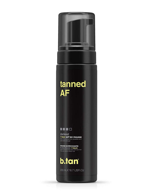 b.tan Dark Self Tanner Mousse - Fast, 1 Hour Express Self Tan - Free of Nasties, 100% Vegan, Cruelty Free - Fake Tan, Sunless Tanner, Tanning Mousse, Fake Tanner, Self Tanning Foam