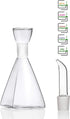 HAIZEEN 9 oz / 250 ml Clear Glass Olive Oil Dispenser Bottle - Oil & Vinegar Cruet with Pourers and NO Funnel Needed - Olive Oil Carafe Decanter for Kitchen and BBQ