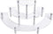 Suwimut Acrylic Riser Cupcake Display Stand, 3 Tier Clear Half Moon Dessert Stand, Tabletop Retail Semicircle Round Display Riser Shelf for Jewels, Cupcakes, Figurines and Cosmetic Items