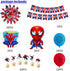 Spiderman Party Decorations Favors Birthday Spiderman Happy Birthday Banner, Foil Latex Balloons, Cupcake Toppers, Stickers - Avengers Superhero Birthday Party Supplies