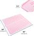 Nuovoware Silicone Dish Drying Mat, 16" x 14" Large Mat, Pink Kitchen Accessories, Easy Clean Dishwasher Safe Heat-Resistant Countertop Protection Trivet Multifunctional Kitchen Heat Proof Mat - Pink