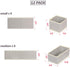 DIOMMELL Foldable Cloth Storage Box Closet Dresser Drawer Organizer Fabric Baskets Bins Containers Divider for Clothes Underwear Bras Socks Lingerie Clothing, Set of 12 Grey 066