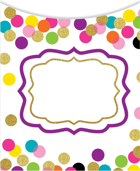Confetti Library Pockets - Multi-Pack