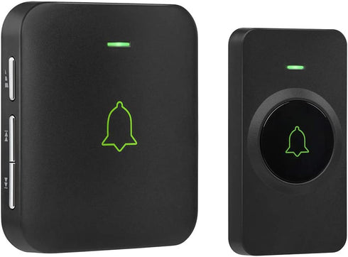 Wireless Doorbell, AVANTEK Mini CB-11 Waterproof Doorbell Chime Operating at 1000 Feet with 52 Melodies, 5 Volume Levels & LED Flash