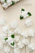 Ling's moment Artificial Flowers 25pcs White Gardenia Flowers w/Stem for DIY Wedding Bouquets Centerpieces Flower Arrangements Decorations