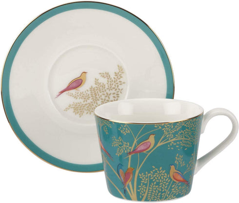 Sara Miller London for Portmeirion Chelsea Collection Tea Cup & Saucer - Green