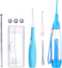 Tonsil Stone Remover, 1 Manual Pump Type Low Pressure Irrigator Oral Water Pick, 1 Tonsil Stone Remover with LED Light, 1 Stainless Steel Tonsil Stone Removal Tools to Get Rid of Bad Breath (Blue)