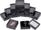 BENECREAT 24PCS Black Gemstone Display Box Jewelry Box Container with Clear Top Lids 1.57 x 0.6 Inch for Gems, Coins, Jewelry Gift Packing