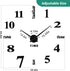 VREAONE Frameless DIY Wall Clock,Large Modern 3D Mirror Wall Clock Decor Sticker DIY Clock kit for Home Living Room Bedroom Office Wall Decorations(Black)