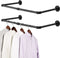 Industrial Pipe Clothes Rack , Wall Mounted Garment Rack, Space-Saving Hanging Clothes Rack, Heavy Duty Detachable Garment Bar, Multi-Purpose Hanging Rod for Clothing Storage, 2 Pack