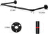 Industrial Pipe Clothes Rack , Wall Mounted Garment Rack, Space-Saving Hanging Clothes Rack, Heavy Duty Detachable Garment Bar, Multi-Purpose Hanging Rod for Clothing Storage, 2 Pack
