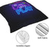 ZFYIPOK Gamer Throw Pillow Case, 18x18 Pillow Cover Set of 4 Video Game Neon Sign Square Case Decorative Cushion Home Sofa Chair Car for Boys Bedroom Playroom - Pink Purple (Retro Game Neon)