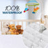 Mini Crib Mattress Protector 100% Waterproof, Without Noiseless Bamboo Quilted Ultra Soft White Terry Fitted Sheet Style (Mini Crib)