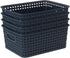 Cand Plastic Storage Basket, 10.08" x 7.67" x 4.05", 4 Packs