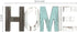 MyGift Rustic Home Sign Wall Decor, Mantel, Tabletop Multicolor Wood Cutout Block Letters