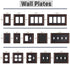 Pack of 4 Wall Plate Outlet Switch Covers by SleekLighting | Decorative oil rubbed bronze | Variety of Styles: Decorator/Duplex/Toggle / & Combo | Size: 1 Gang Duplex