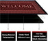 Extremely Durable Doormat - 17" x 29.5" - Outdoor Door Mat Welcome Non Slip with Rubber Backing - Low-Profile Heavy Duty Door Mats - Easy Clean Door Mat for Entrance, Patio, High Traffic Areas
