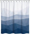 Sunlit Design Extra Long Shower Curtain,Popular Shower Curtain, Ombre Blue Fabric Shower Curtains for Bathroom Decor, Contemporary Bathroom Curtains