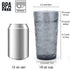 18-ounce Acrylic Hiball Glasses Plastic Tumbler, set of 6 Smoke Gray
