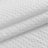 Extra Long Shower Curtain with 84 inch Height, Fabric, Waffle Weave, Hotel Luxury Spa, Water Repellent, Machine Washable, 230 GSM Heavy Duty, White Pique Pattern Decorative Bathroom Curtain