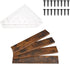 Bcozlux Wood Display Stand, 4 Tier Clear Acrylic Display Shelf Riser Organizer for Vendors, Pop Figures, Cupcakes, Collectibles Storage, Rustic Brown and Black