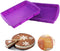 Orgrimmar 2 Pcs Silicone Rectangular Cake Pans Mold Bakeware Bread Baking Pan Non Stick Easy Demoulding Purple