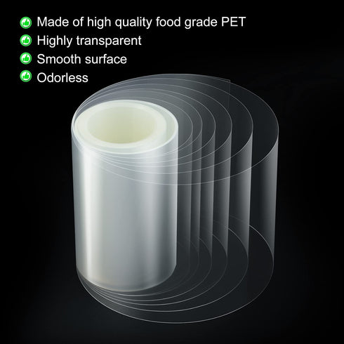 Ailaxq Cake Collar 8 x 600inch(150 μm thick) Acetate Sheets for Baking, Transparent Acetate Roll Acetate Cake Collars, Mousse Cake Cake Strips for Chocolate Mousse Baking, Cake Decorating