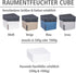 WENKO Portable Dehumidifier, Compact and Rechargeable, Moisture Absorber for Bathroom, Bedroom, Garage, Closet, 2800 Cubic Feet, 2.2lbs, Gray, 6.18 x 6.5 x 6.5, Large