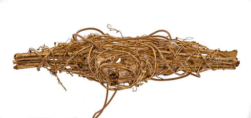Kurt Adler 10 Light Indoor Rattan Gold Star Treetop