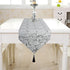 EHouseHome Jacquard Damask Reversible Silver Grey Table Runners with Tassels 13 x 72 inch Wrinkle and Water Resistant Spill-Proof Decorative Dining and Wedding Runners