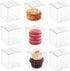 Nicunom 120 PCS Clear Favor Boxes, 2" x 2" x 2" Plastic Favors Boxes Gift Boxes Transparent Cube Boxes Single Individual Packaging for Macaron Candy Minigifts Wedding Party Baby Shower