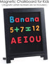 Magnetic Chalkboard Sign, 15x12 Wood Framed Blackboard with Chalk Marker and 2PC Magnets, Rustic Chalk Board Easel for Menu Kitchen Wedding Farmhouse D©cor, Tabletop or Wall Hanging Display