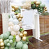 Sage Green Balloon Garland Arch Kit - 154pcs Avocado Green Balloon with Blush Balloons Gold Balloons and Macaron Gray Balloons for Wedding Birthday Party Baby Shower Party Background Decoration