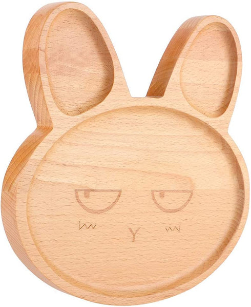 Wooden Food Tray, Dish Plate Dessert Snack Bowl with Compartment Breakfast Serving Platter Dinnerware Set Charcuterie Server Platter