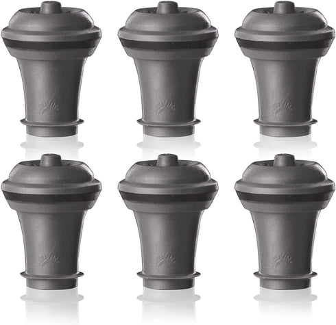 Vacu Vin Wine Saver Vacuum Stoppers Set of 6 Grey