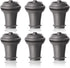 Vacu Vin Wine Saver Vacuum Stoppers Set of 6 Grey