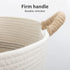 BEIUTAO Small Storage Basket 15 x 15 x 15 inch Foldable Woven Baskets, Cotton Rope Blanket Basket for Toy and Blanket, Baby Laundry Baskets with Handle